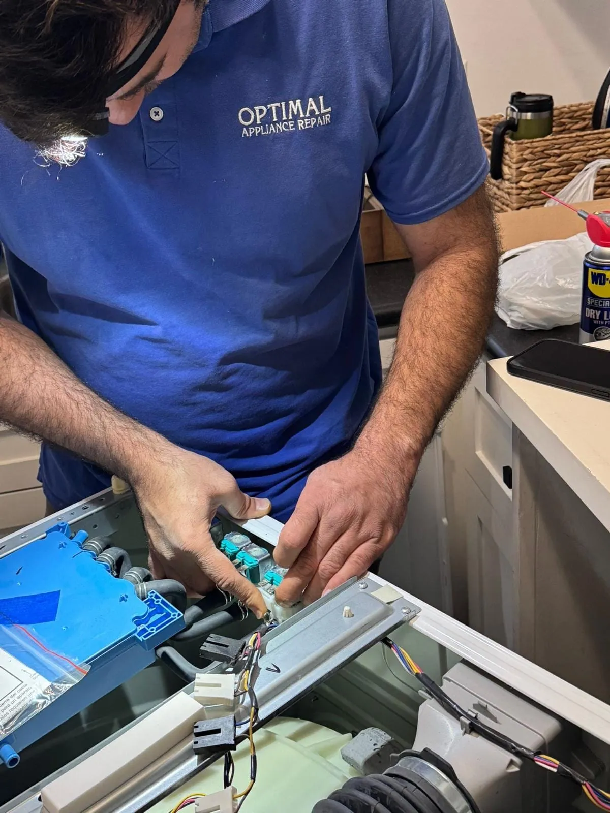 Washer repair, by an Optimal Appliance technician